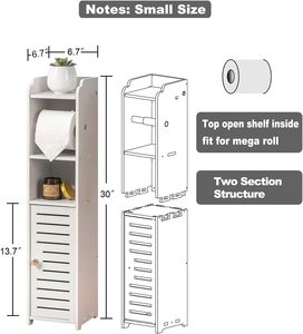Không gian nhỏ phòng tắm lưu trữ tủ với giấy vệ sinh cuộn chủ cho bên cạnh các phòng tắm - Product Image 5