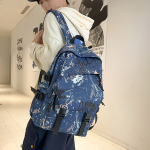 <b>Backpack</b> Women's Cool L Capacity Graffiti Men's Travel College Students Male Junior High School Students Schoolbag - Product Image 4