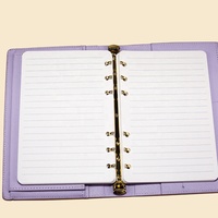 Agenda 2026 en cuir PU à trois volets du fabricant d'origine, avec pages intérieures rechargeables, impression personnalisée et reliure à anneaux