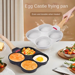 Hộ gia đình nhỏ nhôm không dính đáy phẳng chảo với bốn lỗ ăn sáng tạo tác khuôn cho chiên trứng Burger Pancake - Product Image 1