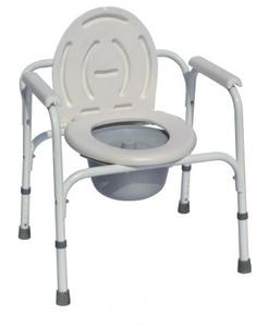 Acero cromado marco altura ajustable plegable silla para baño - Product Image 4