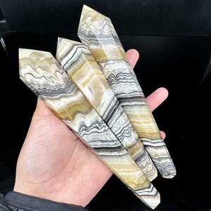 All'ingrosso Fanshi naturale curativo <span class=keywords><strong>di</strong></span> cristallo artigianato lucidato scettro <span class=keywords><strong>di</strong></span> <span class=keywords><strong>pietra</strong></span> bacchette fungo per la decorazione domestica Striae Nigra Nigra - Product Image 6