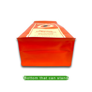 ที่กำหนดเองพิมพ์เคลือบสีส้มอลูมิเนียมฟอยล์ด้านล่างแบนกระเป๋าถุงโดยไม่ต้องซิป - Product Image 4