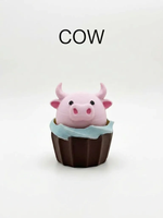 Porte-clés anti-stress imprimé en 3D en forme de cupcake du zodiaque chinois, avec fonction de clic, pour cadeaux promotionnels, pendentif décoratif pour sac à dos