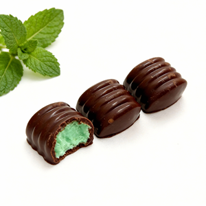 Chocolat noir fourré à la menthe, saveur rafraîchissante, beurre de cacao véritable, léger et non gras - Product Image 3