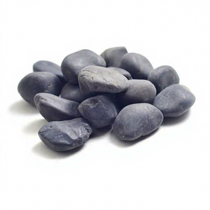 Galets de pierre noire naturelle, gravier décoratif pour aménagement paysager de jardin, aquarium, vente en gros OEM - Product Image 1
