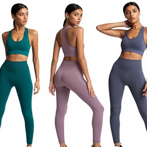 Leggings de yoga pour femmes, sans couture, taille haute, longueur cheville, noir uni, spandex/nylon, séchage rapide, respirant, extensible dans 4 directions - Product Image 6
