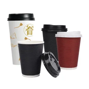 Takeaway Paper Pulp Fiber Coaster Biodegradable Divisible Holders, Coffee Cups Tray Milk Tea Cups For 2 And 4 Cups/