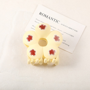 กิ๊บหนีบผมพลาสติกผิวมันวาวรูปดอกไม้ กิ๊บหนีบผมทรงฉลามขนาดใหญ่ แฟชั่นเก๋ไก๋ ของตกแต่งผม ขายส่ง - Product Image 3