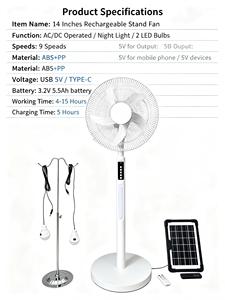 English Electric <b>Stand</b> Cheap Standing <b>Fan</b> Pedestal <b>Fan</b> Mechanical New Arrival <b>Stand</b> Solar Cool <b>Fan</b> - Product Image 1