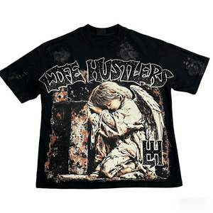 Camiseta Personalizada 100% Algodón, Estilo Oversize con Bordado, Lavado Ácido, Calidad Premium, Ropa Urbana de Moda para Hombre - Product Image 3