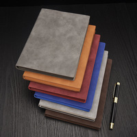 Libreta de Negocios A5 de Piel de Oveja con Encuadernación Térmica, Personalizable con Logotipo, Diario, Libro de Registro de Reuniones de Oficina