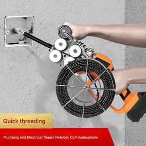 Wire Drawing Equipment Electrician's Lithium Battery Powered Pull Line <b>Stringing</b> Machine Electric Cable Cross Line Leading Tool - Product Image 5