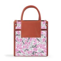 Sac à main carré compact en cuir PU avec motif camouflage abstrait sur mesure, poignée supérieure et bandoulière, idéal pour les trajets quotidiens et les week-ends