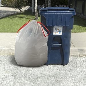 Sac poubelle jetable en LDPE avec fermeture à nouer, usage domestique, 30-33 gallons, sac à déchets en plastique transparent pour cuisine et jardin - Product Image 3