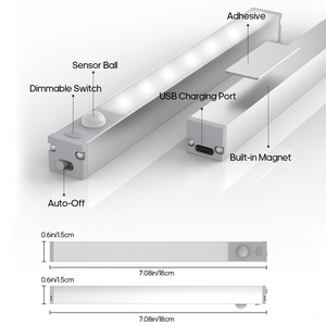 Led Under Cabinet <b>Lights</b> Wireless with Charging Station, 7inch Rechargeable Motion Sensor <b>Light</b> Indoor, Dimmable Closet <b>Lights</b> f - Product Image 3
