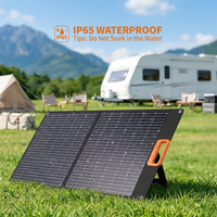 Panneau solaire pliable léger 50W, chargeur solaire portable pour la randonnée, la pêche, les voyages en véhicule tout-terrain, la caméra de faune, le ventilateur de refroidissement