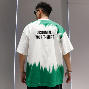 100% Cotton Men's Oversized T-Shirts Quality Custom Logo 180gsm <b>Blank</b> T-Shirt 220gsm Fabric <b>Weight</b> Photo Print Pattern Type Tee - Product Image 2