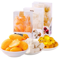 Bonbons gélifiés Dobby Juicy Candy Q-Ball saveur mangue, pêche blanche, fraise, raisin
