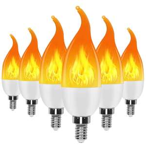 <span class=keywords><strong>Ampoule</strong></span> LED à <span class=keywords><strong>effet</strong></span> de <span class=keywords><strong>flamme</strong></span> vacillante, DC 3V AC 110V 220V E12 E14 E26 <span class=keywords><strong>E27</strong></span>, décorative, C35, candélabre, bougie, <span class=keywords><strong>effet</strong></span> de <span class=keywords><strong>flamme</strong></span> vacillante - Product Image 5