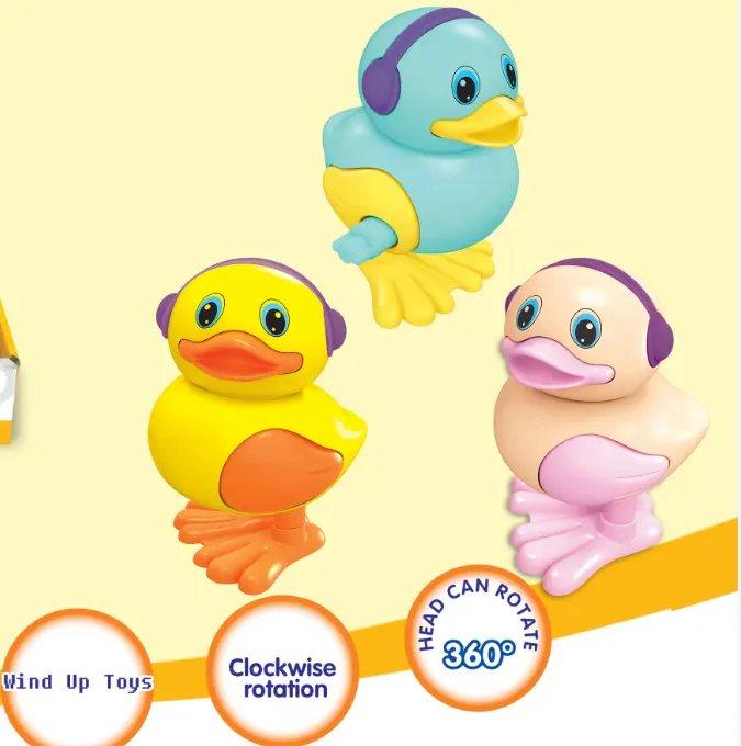 Top Sale Nette Kinder Uhrwerk Spielzeug Kunststoff Aufzieh spielzeug Kleines Huhn Gelbe Ente Springs pielzeug Für Säuglings geschenk