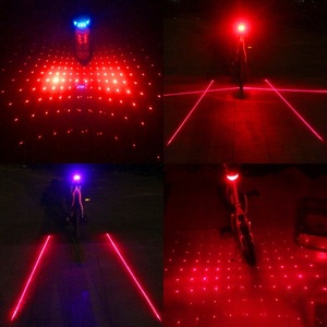 Luz Trasera Láser para Bicicleta con Paquete y Batería para Bicicletas de Montaña, 5 LED, 7 Modos de Destello, Luz Trasera para Bicicleta - Product Image 3