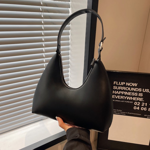 Cross-border Women's Handbags-Smooth PU Genuine Leather Retro U-Shaped Bags Fashionable Simple Zipper National Car-Friendly - Product Image 4