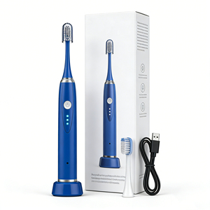 Brosse à dents électrique à ondes soniques, chargeur sans fil, 31200 VPM, 3 niveaux d'intensité, étanche IPX7, 10H de charge, 2 têtes pour les voyages - Product Image 1