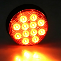 Feu de signalisation d'urgence à LED rond 12W, rechargeable, avec fixation magnétique, aspect polycarbonate, clignotant