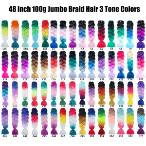 Trenza <span class=keywords><strong>de</strong></span> Cabello Jumbo <span class=keywords><strong>de</strong></span> 24 Pulgadas, Preestirada, Resistente al Calor, <span class=keywords><strong>de</strong></span> Fibra Sintética, para Mujeres Negras, Cabello Sintético para <span class=keywords><strong>Trenzas</strong></span> Ombre - Product Image 4