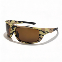 Lunettes de soleil de sport à monture intégrale en PC, verres polarisés UV400, unisexe, pour activités de plein air, conduite, pêche, cyclisme, forme carrée, logo personnalisé, vente en gros