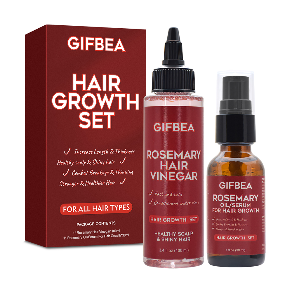 Ensemble de vinaigre de cheveux de sérum + de cheveux
