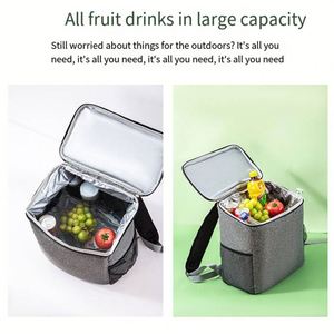 Sac isotherme à fermeture éclair personnalisé avec logo, idéal pour le style de vie, imperméable, pour la bière, les pique-niques, les sorties en plein air, sac à dos isotherme pour le déjeuner - Product Image 2