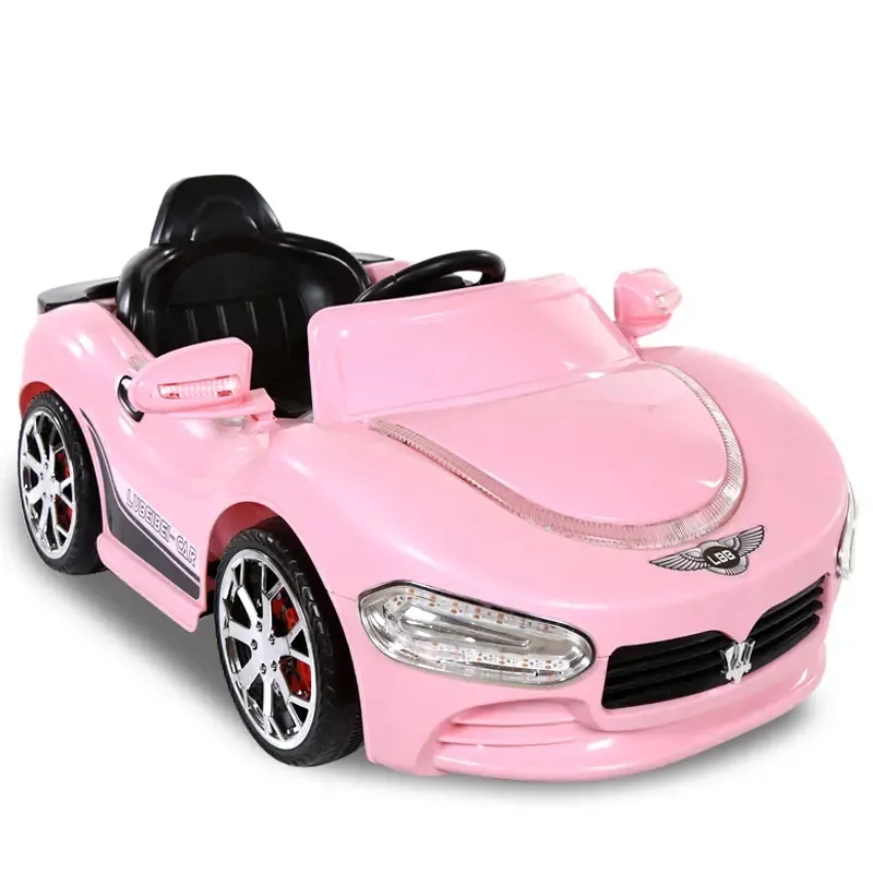 Coche eléctrico para niños, coche de juguete para dos personas, coche deportivo recargable para niñas con tracción en las cuatro ruedas para dos personas