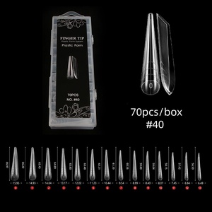 Accoglienti eleganti e Chic extension per unghie in <span class=keywords><strong>stile</strong></span> francese Extra-lungo e accogliente Chic unghie finte ABS <span class=keywords><strong>forme</strong></span> di plastica per dita accogliente bara Chic - Product Image 3