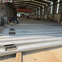 Poste de Luz LED Galvanizado para Carreteras de 20, 35 y 40 Pies, Soporte Octogonal para Farolas, Precios de Postes de Lámparas Solares para Exteriores