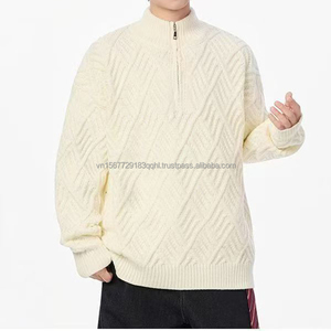 Pull mi-zippé pour homme automne-hiver 2026, mode adolescente, pull en tricot assorti à toutes les tenues - Product Image 3