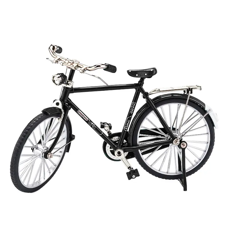 Fai da te retrò modello di bicicletta ornamento lega metallo Mini bici scorrevole versione assemblata collezione regali giocattoli per bambini ragazzi adulti