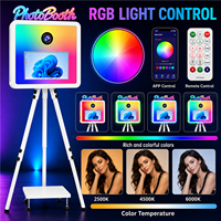 Cabina de Fotos DSLR Colorida de Fácil Instalación con Soporte para Impresora, Cámara Photobotoh, Pantalla Táctil de 15.6 Pulgadas, Cabina de Fotos Selfie