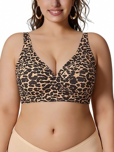 Reggiseni <span class=keywords><strong>Senza</strong></span> Cuciture con Stampa Leopardata OEM all'Ingrosso, <span class=keywords><strong>Reggiseno</strong></span> Push-up <span class=keywords><strong>Senza</strong></span> <span class=keywords><strong>Ferretto</strong></span> per Donne, Traspirante in Seta Ghiaccio, <span class=keywords><strong>Minimizer</strong></span> Plus Size - Product Image 4