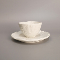 Ensemble de 6 bols gigognes en céramique de porcelaine vitrifiée, texture rocheuse blanche mate de luxe, bord ondulé irrégulier, qualité alimentaire, pour restaurant