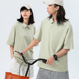 Haute qualité 240G hommes 100% coton blanc Golf pour Polo T-Shirts personnalisé brodé Logo uni à manches courtes surdimensionné tricoté <span class=keywords><strong>Pri</strong></span> - Product Image 4