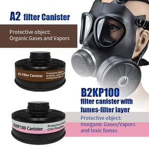 Respirator Silikon Berkualitas Tinggi, Dapat Digunakan Kembali, Anti Radiasi Nuklir, Masker <span class=keywords><strong>Gas</strong></span> Full Face untuk Perlindungan <span class=keywords><strong>Gas</strong></span> Beracun - Product Image 5