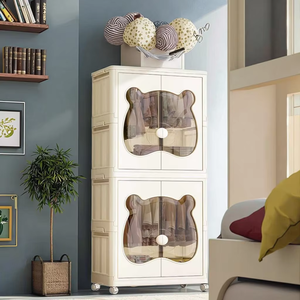 <span class=keywords><strong>Armoire</strong></span> portable pliable empilable pour bébé avec grande capacité, écologique et durable, meubles de maison pour le rangement des vêtements - Product Image 6