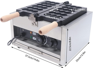 เครื่องทำวาฟเฟิลไข่ฟองสบู่ไฟฟ้าเชิงพาณิชย์ เครื่องทำวาฟเฟิลแบบไม่ติดกระทะ เครื่องทำแพนเค้ก 1400 วัตต์ - Product Image 3