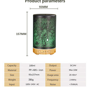 เครื่องกระจายกลิ่นหอมรูปนกแก้ว 100 มล. เครื่องเพิ่มความชื้นแบบตั้งโต๊ะ ดีไซน์รูปนก แบบพ่นหมอก 2 แบบ พร้อมฟังก์ชั่นตั้งเวลา 8 ชั่วโมง - Product Image 5