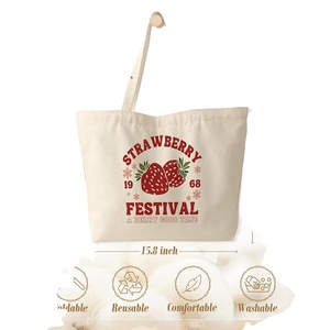 Canvas Tote Bag <b>Heavy</b> <b>Duty</b> Reusable Blank Cotton Shopping Bag for Grocery Shopping Promotional Gifts Daily Use - Product Image 2