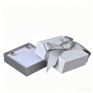 Jewelry <b>gift</b> <b>box</b>, ring <b>gift</b> <b>box</b>, square jewelry packaging <b>box</b>, <b>earring</b> necklace storage case, ribbon <b>gift</b> <b>box</b> for jewelry - Product Image 3