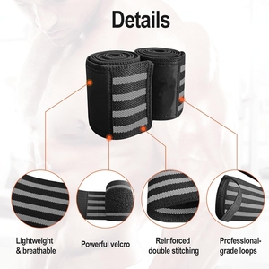 Ginocchiere con chiusura a doppio anello regolabile in Nylon traspirante antiscivolo con stabilizzatore sportivo antiscivolo - Product Image 4