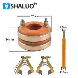 2-weg Dynamo Generator Onderdelen Koperen <span class=keywords><strong>Ring</strong></span> Koolborstelhouder Assemblage Geleidende Slipring Collector Binnendiameter 20Mm - Product Image 2